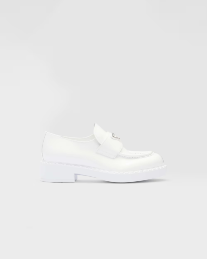 Chocolate patent leather loafers